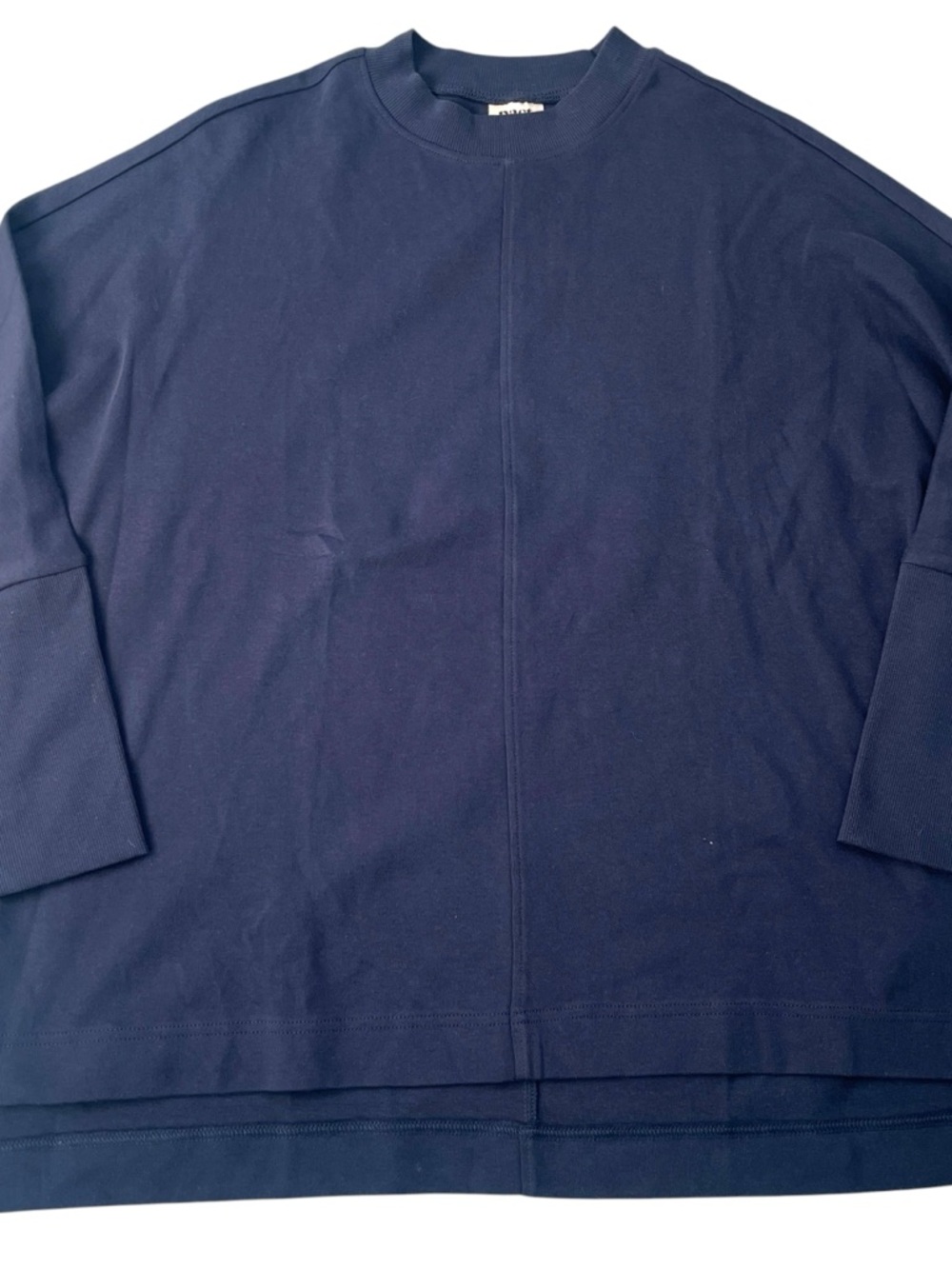 Pact Oversized Organic Cotton Tunic Sweatshirt Navy M/L Minimalist Lounge